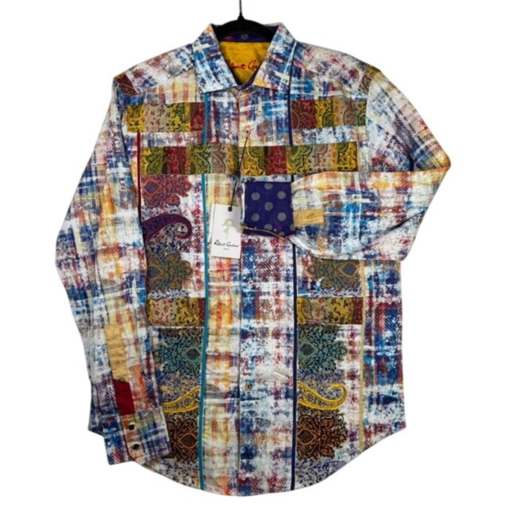 NWT Robert Graham Sirmanator Limited Edition Sport Shirt Patchwork Paisley Small